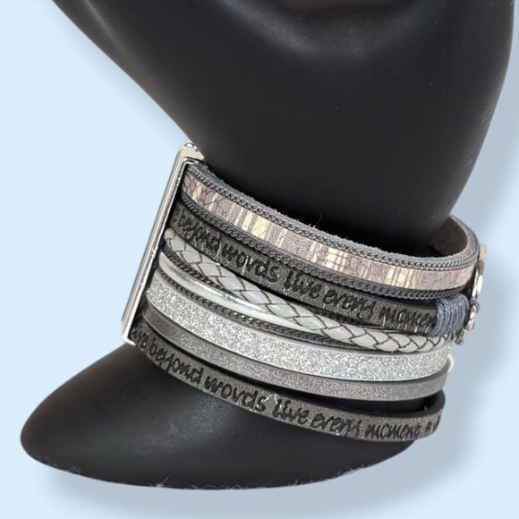 (2/$20) Metallic Black Multistrand Magnetic Bracelet - Picture 2 of 7